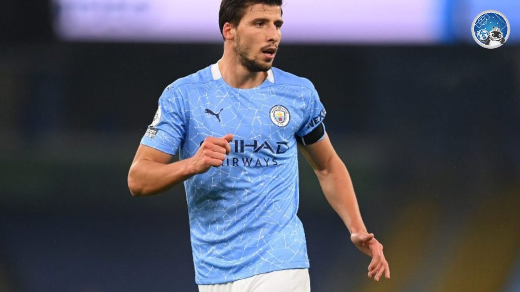 Ruben Dias con la camiseta del Manchester City de la Premier League