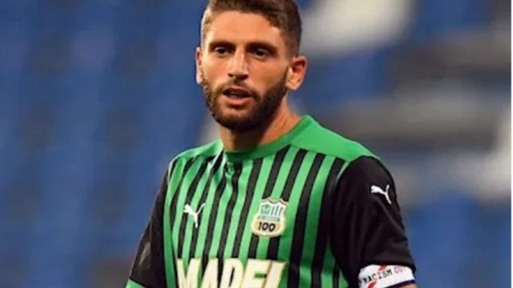 Berardi con la camiseta del Sassuolo de la Serie A