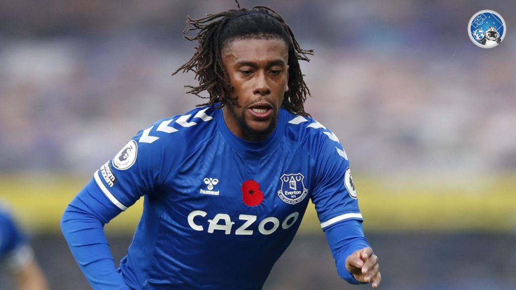 Iwobi con la camiseta del Everton de la Premier League