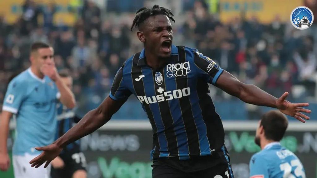 Zapata con la camseta del Atalanta de la Serie A