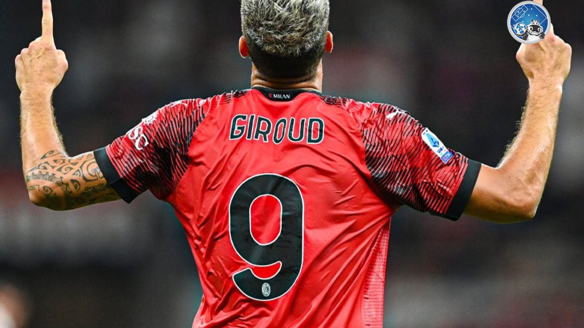 Giroud con la camiseta del Milan
